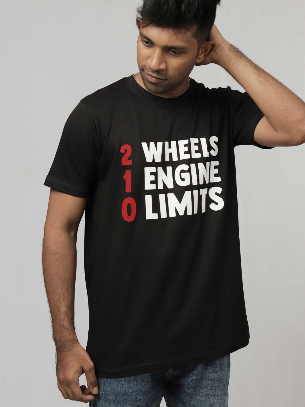 2-wheels-1-engine-0-limits-printed-t-shirt-sold-through-online-by-the-leopard-for-bike-or-motorcycle-and-car-enthusiasts-who-loves-to-ride-in-india