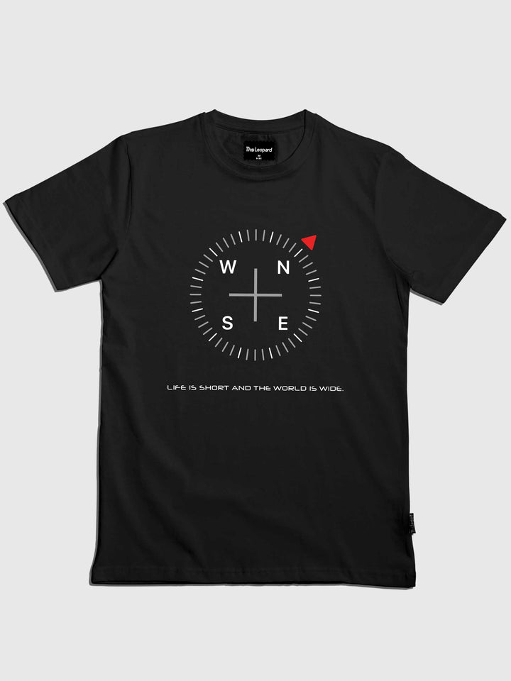 compass-life-is-short-and-the-world-is-wide-printed-t-shirt-sold-through-online-by-the-leopard-for-bike-or-motorcycle-and-car-enthusiasts-who-loves-to-ride-in-india