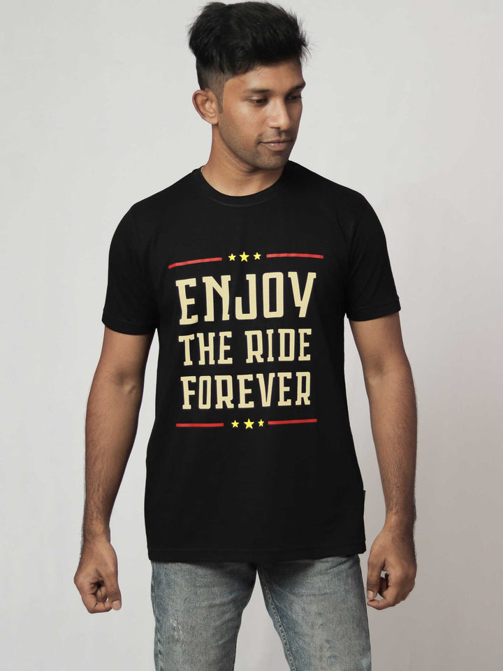 enjoy-the-ride-forever-printed-t-shirt-sold-through-online-by-the-leopard-for-bike-or-motorcycle-and-car-enthusiasts-who-love-to-ride-in-india