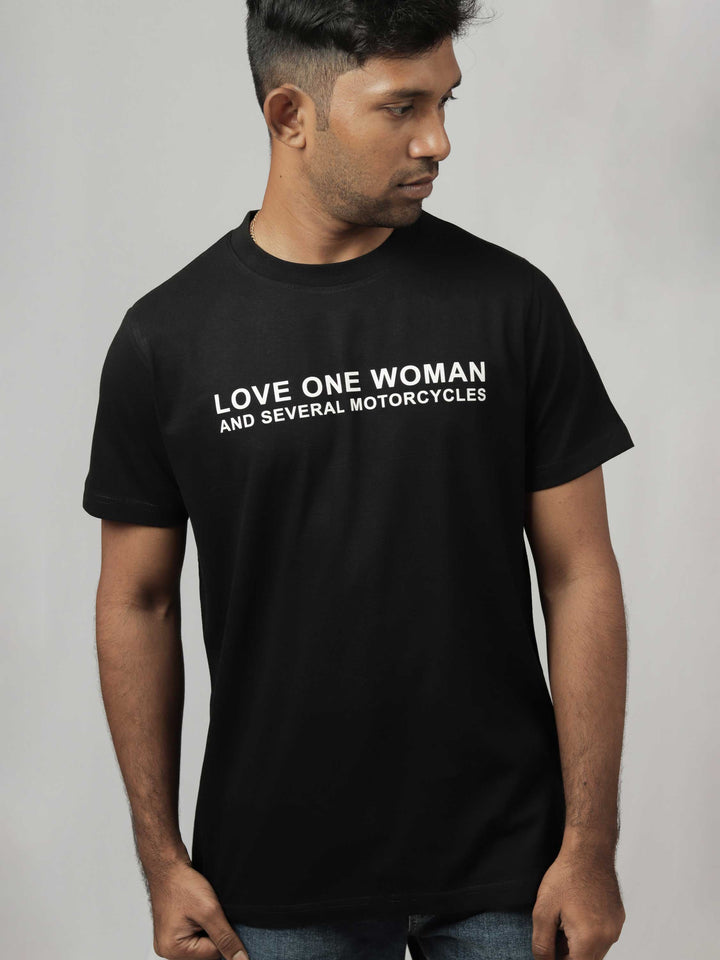 love-one-women-and-several-motorcycles-printed-t-shirt-sold-through-online-by-the-leopard-for-bike-or-motorcycle-and-car-enthusiasts-who-love-to-ride-in-india