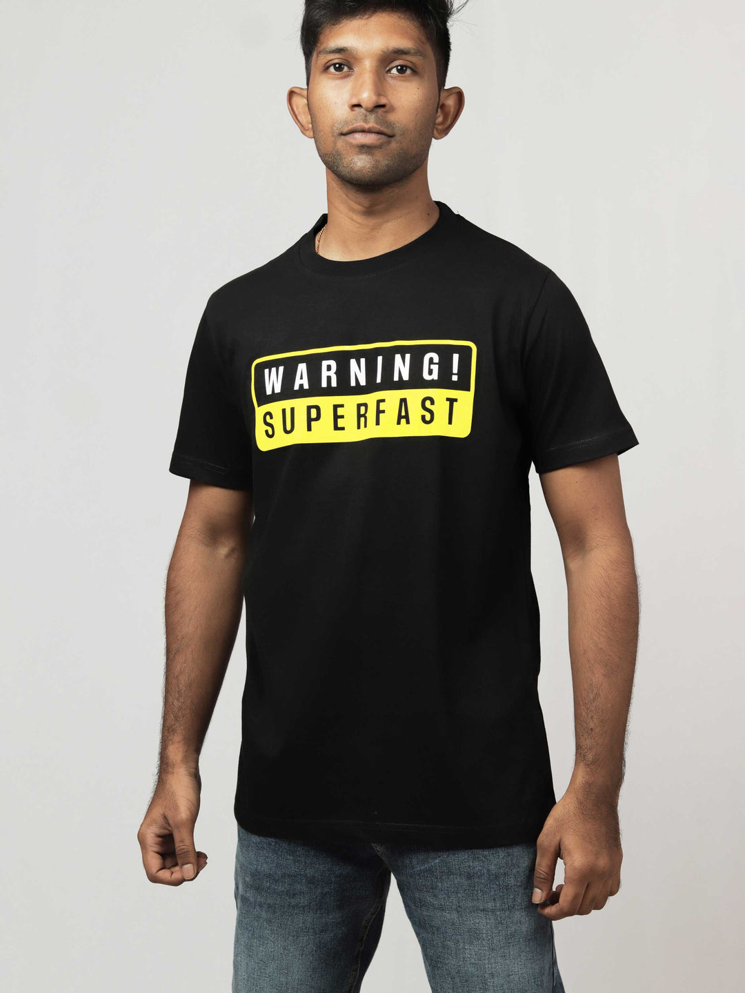 warning-superfast-printed-t-shirt-sold-through-online-by-the-leopard-for-bike-or-motorcycle-and-car-enthusiasts-who-loves-to-ride-in-india