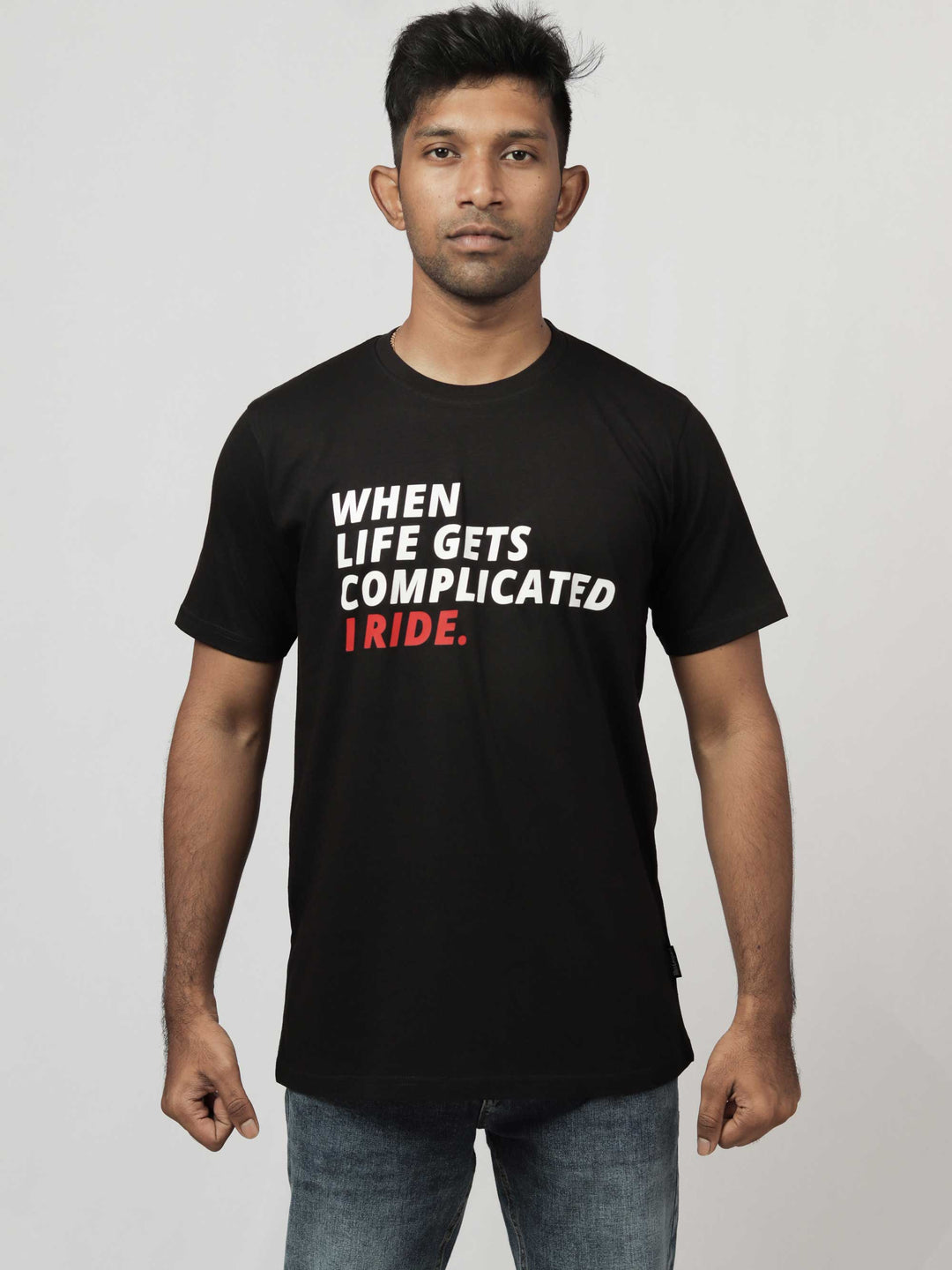 when-life-gets-complicated-i-ride-printed-t-shirt-sold-through-online-by-the-leopard-for-bike-or-motorcycle-and-car-enthusiasts-who-loves-to-ride-in-india